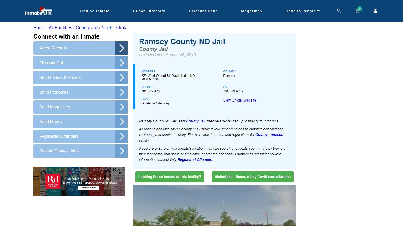 Ramsey County ND Jail - Inmate Locator - Devils Lake, ND